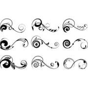 Floral ornament elements