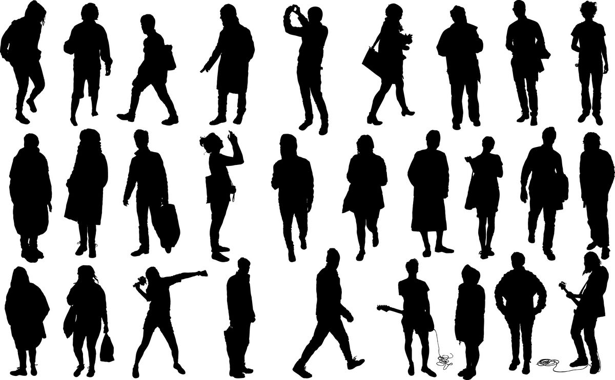 Human silhouettes free png download