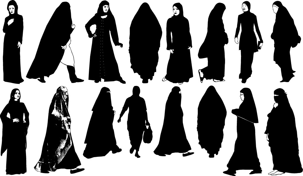 Islamic women silhouette free png download