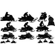 Snowmobile silhouettes