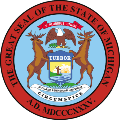 Michigan State Flag&Seal png