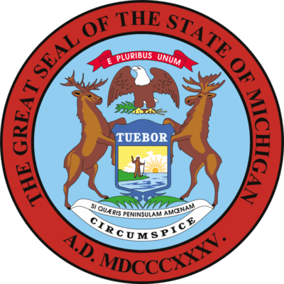 Michigan State Flag&Seal free png download