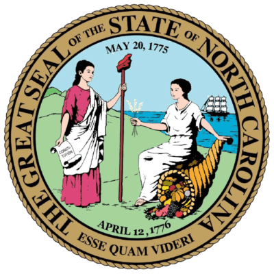 North Carolina State Flag and Seal png
