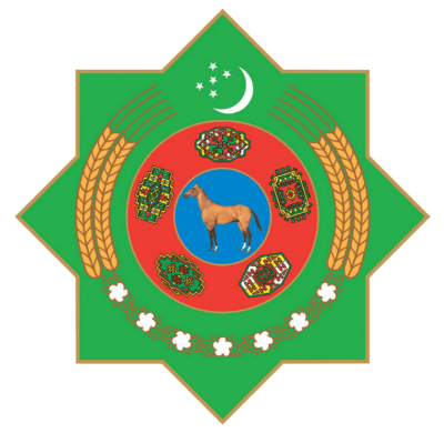 Turkmenistan Flag and Emblem free png download