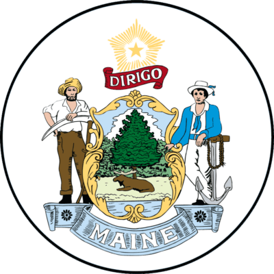 Maine State Flag and Seal free png download