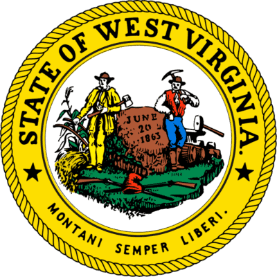 West Virginia State Flag and Seal png
