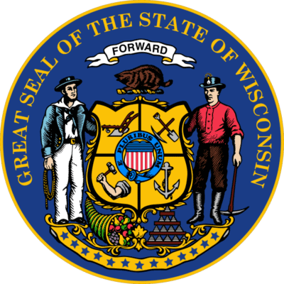 Wisconsin State Flag and Seal free png download