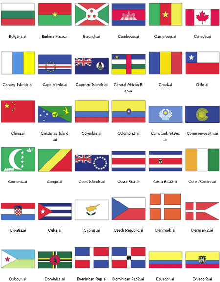World Flags Set   AI Format free png download