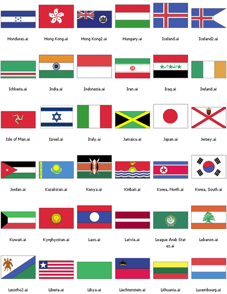 World Flags Set   AI Format free png download