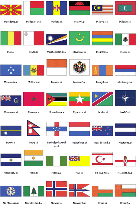 World Flags Set   AI Format free png download