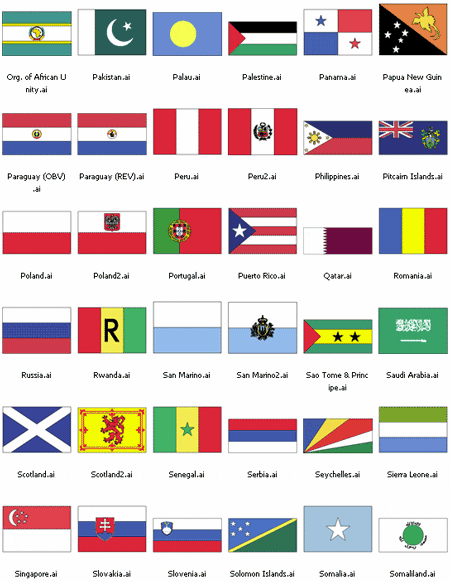 World Flags Set   AI Format free png download