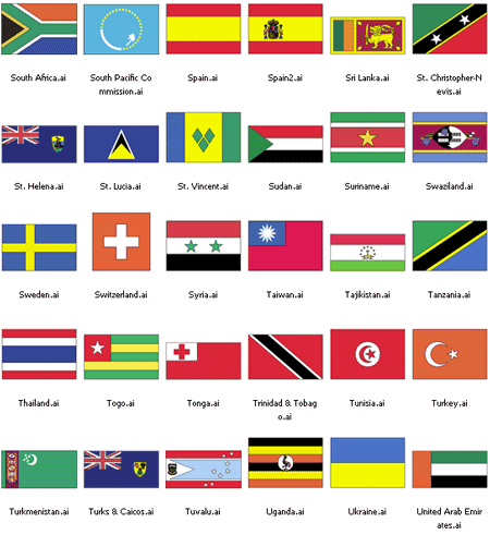 World Flags Set   AI Format free png download